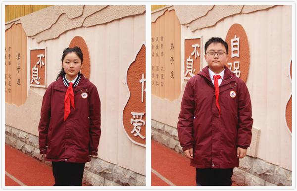 刘蓁蓁、杨铠泽做国旗下演讲